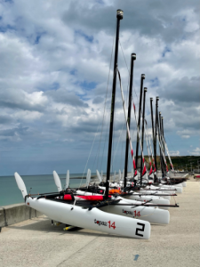 Arrivée pour l'activité du Catamaran